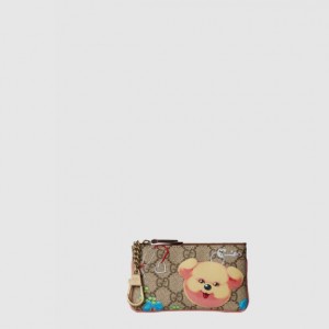 Gucci 모티프가 있는 지퍼 키 케이스 838892