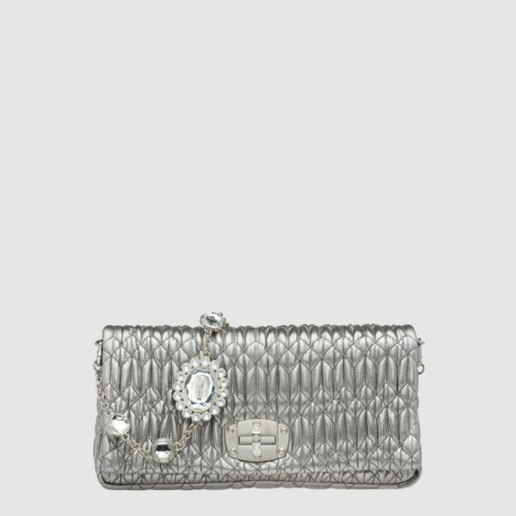 Miu Miu 아이코닉 크리스털 가죽백 5BD233