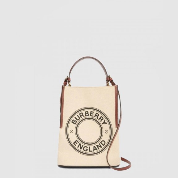 Burberry 그래픽 캔버스 버킷백 스몰 80268241
