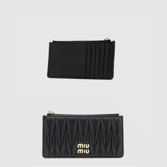 미우미우 마테라쎄 나파 가죽 엔벨로프 지갑 5MB006