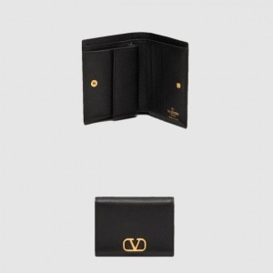 발렌티노 카프스킨 컴팩트 지갑