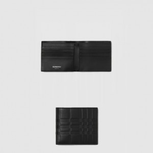 버버리 체크 엠보 가죽 2단 머니클립 80493141