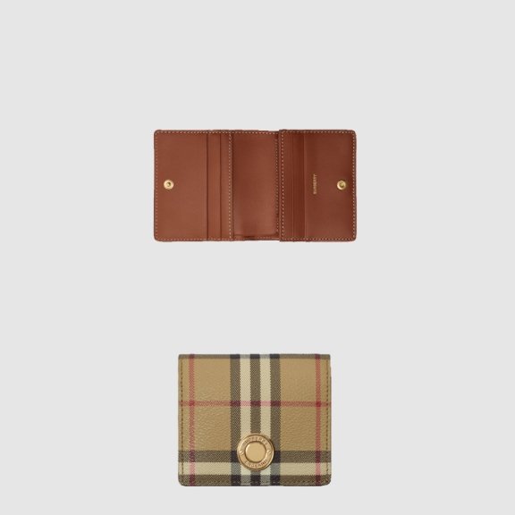 버버리 스몰 체크 바이폴드 지갑 80944251