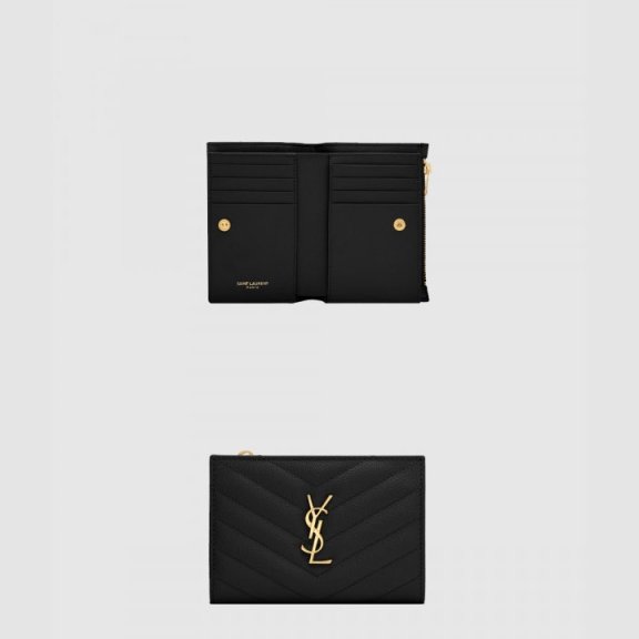 생로랑 모노그램 지퍼 카드지갑 575879