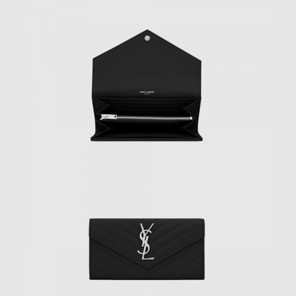 생로랑 모노그램 플랩 장지갑 372264