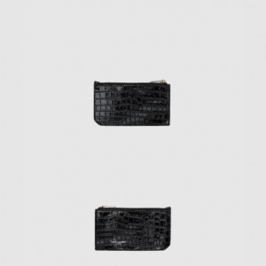 생로랑 지퍼 카드 케이스 609362