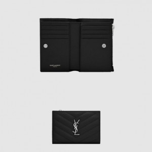 생로랑 투파트 지퍼 중지갑 668287