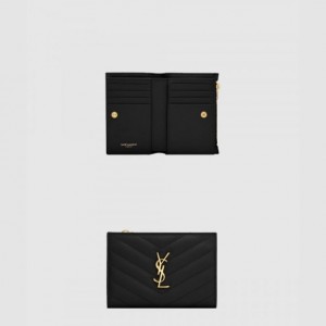 생로랑 투파트 지퍼 중지갑 575974