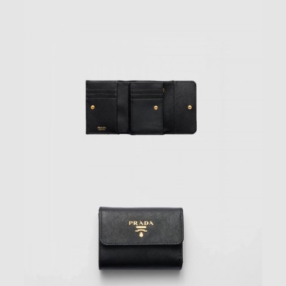 프라다 사피아노 메탈 로고 반지갑 1MH025