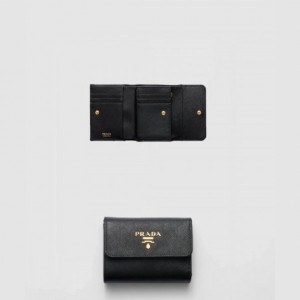 프라다 사피아노 메탈 로고 반지갑 1MH025