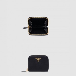 프라다 사피아노 메탈 로고 카드 지갑 1MM268
