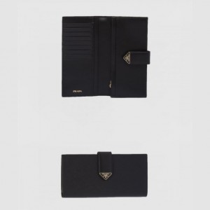 프라다 사피아노 및 가죽 장지갑 1MV025