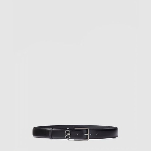 발렌티노 V 로고 벨트