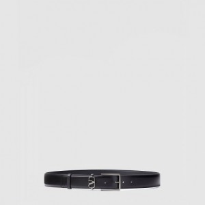 발렌티노 V 로고 벨트