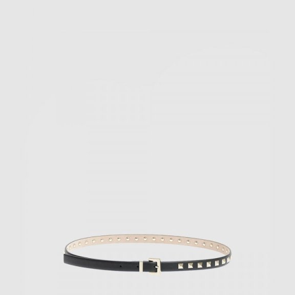 발렌티노 가죽 스터드 벨트