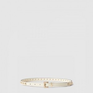 발렌티노 락스터드 유광 가죽 벨트