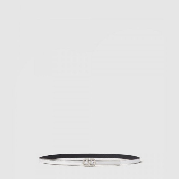 발렌티노 브이로고 시그니처 미러 이펙트 송아지 가죽 벨트