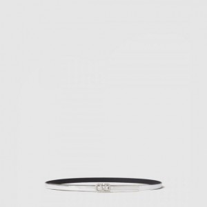 발렌티노 브이로고 시그니처 미러 이펙트 송아지 가죽 벨트