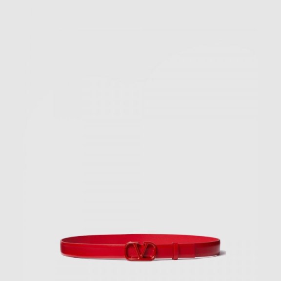 발렌티노 브이로고 시그니처 유광 송아지 가죽 벨트