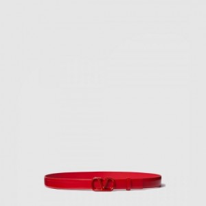 발렌티노 브이로고 시그니처 유광 송아지 가죽 벨트