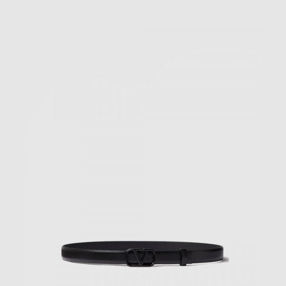 발렌티노 브이로고 시그니처 유광 송아지 가죽 벨트
