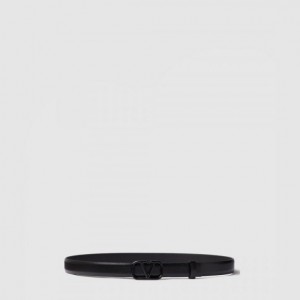 발렌티노 브이로고 시그니처 유광 송아지 가죽 벨트