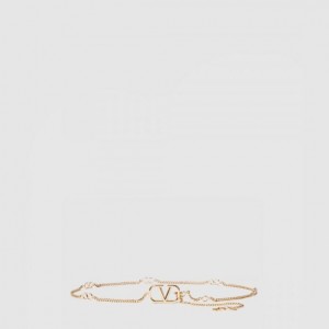 발렌티노 브이로그 로고 체인 벨트