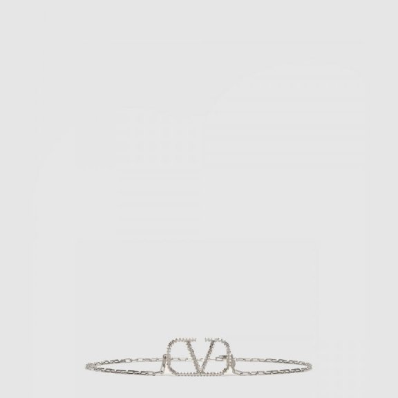 발렌티노 브이로그 로고 체인 벨트