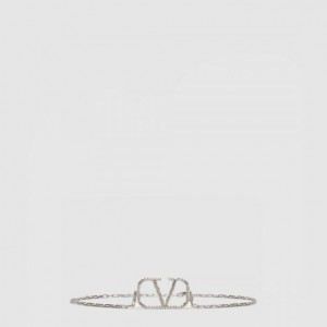 발렌티노 브이로그 로고 체인 벨트