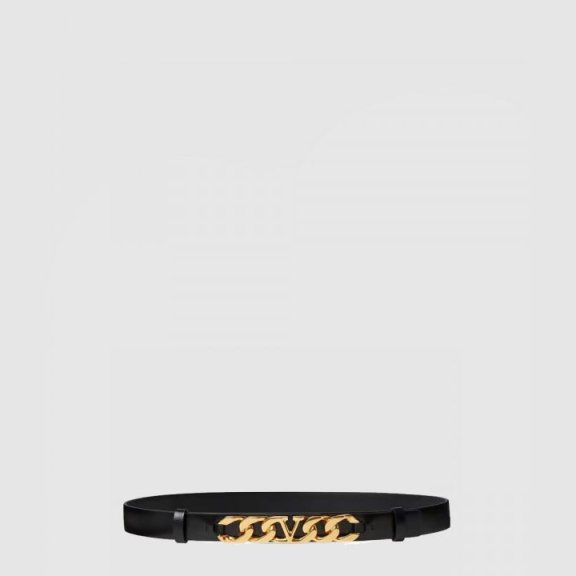 발렌티노 브이로그 체인 송아지 가죽 벨트