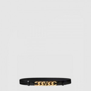 발렌티노 브이로그 체인 송아지 가죽 벨트