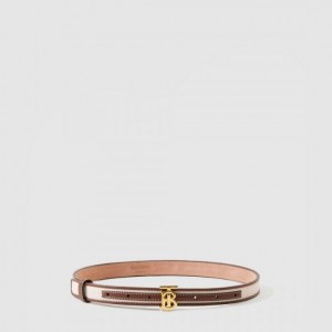 버버리 캔버스 레더 TB 벨트 80442671