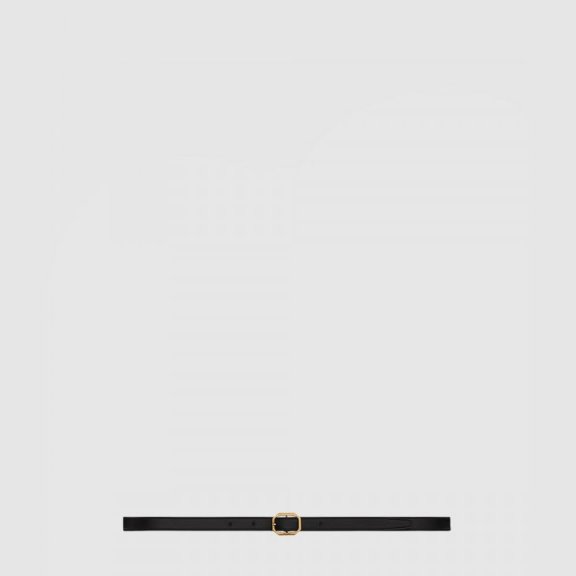 생로랑 가죽 소재의 프레임 버클 슬림 벨트 732560