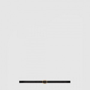 생로랑 가죽 소재의 프레임 버클 슬림 벨트 732560