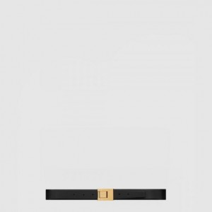 생로랑 부드러운 가죽 소재의 스퀘어 버클 벨트 733514