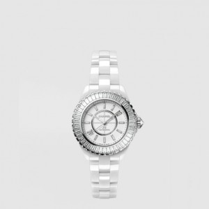 샤넬 J12 바게트 다이아몬드 베젤 워치 12.2 33 H7430