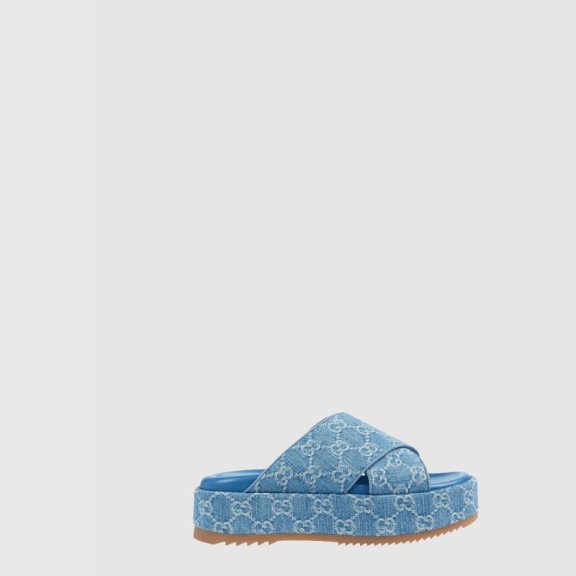Gucci 모노그램 데님 슬리퍼 771560