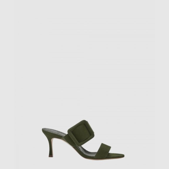 마놀로블라닉 게이블 스웨이드 오픈 토 뮬