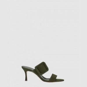 마놀로블라닉 게이블 스웨이드 오픈 토 뮬