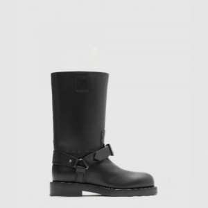 버버리 레더 새들 로우 부츠 80773921