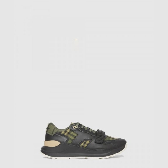 버버리 빈티지 체크 스웨이드 레더 스니커즈 80432021