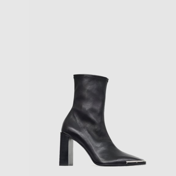 알렉산더맥퀸 가죽 실버 토 부츠 30C120