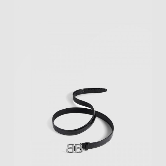 Balenciaga 모나코 크로커다일 엠보싱 벨트 766031