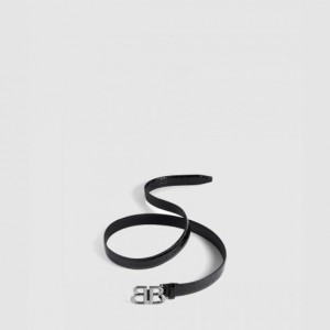 Balenciaga 모나코 크로커다일 엠보싱 벨트 766031