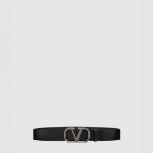 발렌티노 브이로고 시그니처 유광 송아지 가죽