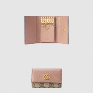 구찌 GG 마몬트 가죽 키 케이스 456118