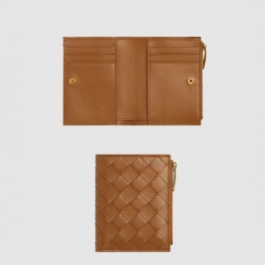 보테가베네타 스몰 카세트 폴더형 지퍼 지갑 742698