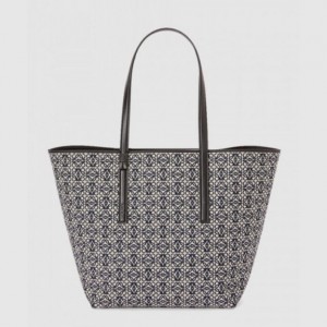 Loewe T 토트백 카프스킨 & 애너그램 자카드