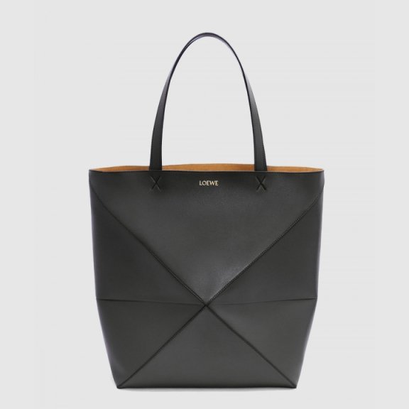 Loewe 라지 퍼즐 폴드 토트 샤이니 카프스킨