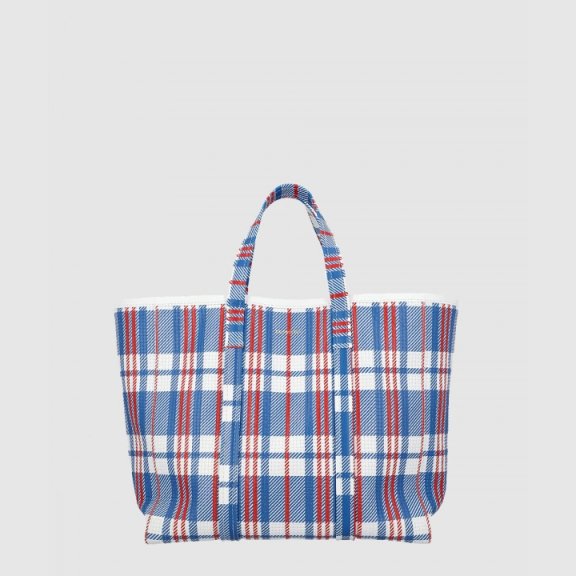 Balenciaga 레드 화이트 블루 편직 가방 671409